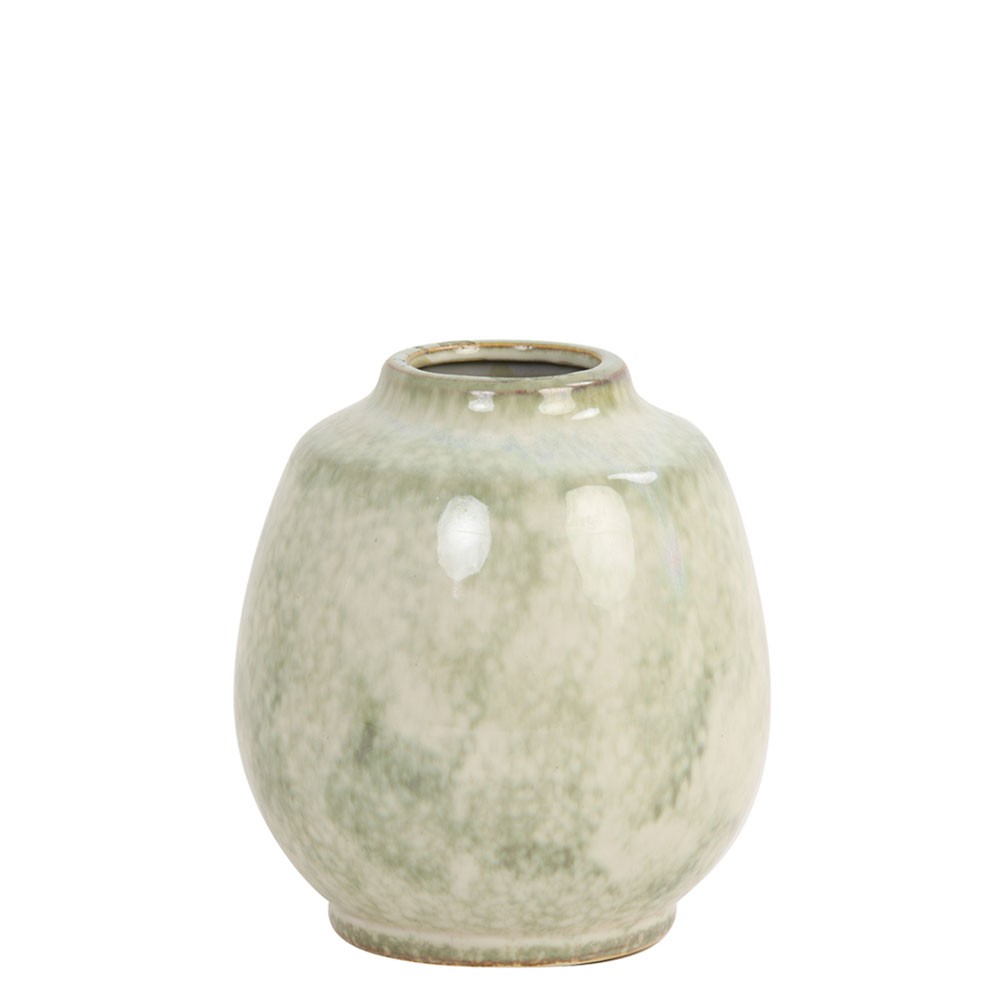 Vase Keramik Sinabung 17,5 cm mint