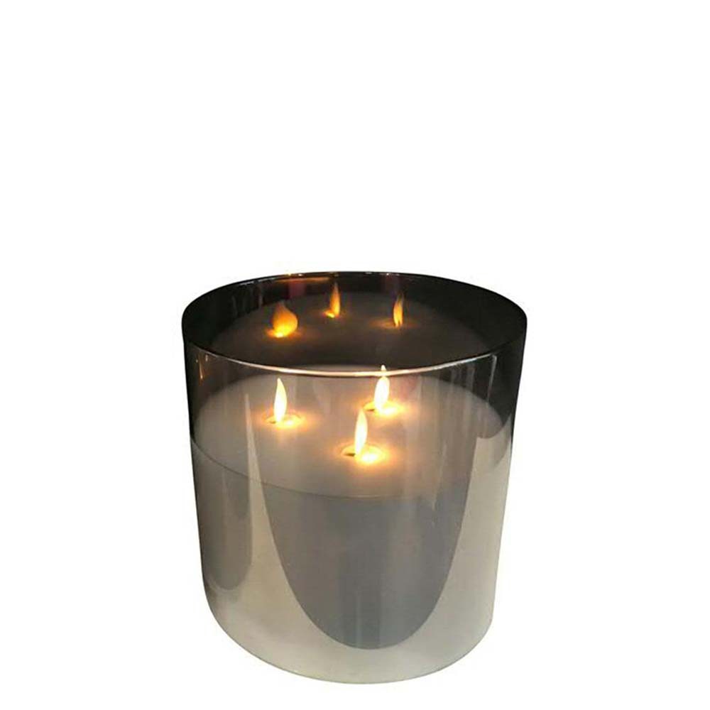 LED Kerze im Glas H15 cm